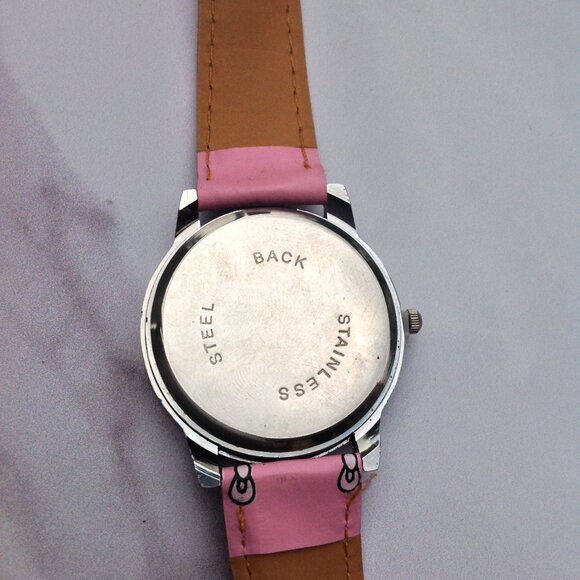 Hello Kitty Wrist Watch  by Sanrio  w Pink + Black Ms. Hello Kitty Everywhere - Picture 12 of 14